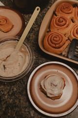 Freshly Baked Cinnamon Rolls with Icing