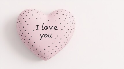 Displayed on a white background, there&rsquo;s a central red heart accompanied by smaller hearts all around, with "I love you" inscribed underneath