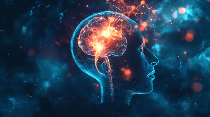 Obraz premium Science fiction innovative photo banner with this text innovate your mind this science fiction day and dynamic energy elements. Biopunk Elements. Illustration