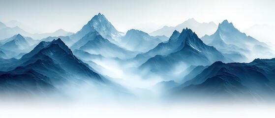 Crested Mountain Range Landscapes Panoramic Photography for Wildlife Conservation