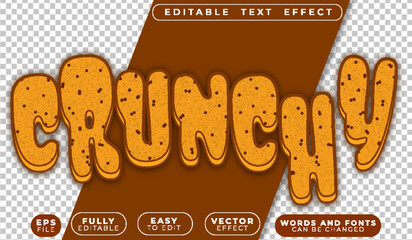 Crunchy Snack Crispy Fully Editable Vector Text File
