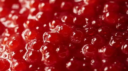 Luxurious red caviar close-up