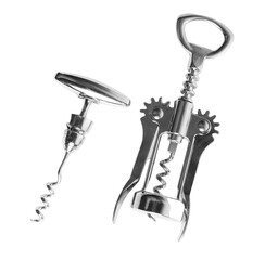 Metal cork opener closeup