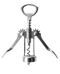 Metal cork opener closeup