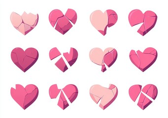 set of hearts