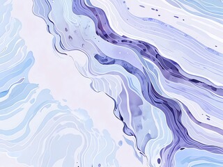 Abstract Lavender Swirls: A Serene Watercolor Painting