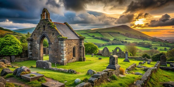 Ancient Layd Church Ruins, Cushendall, Antrim Coast, Northern Ireland