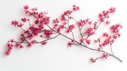 Fototapeta premium Pink cherry blossom branch. Spring concept