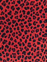 Red and black lion skin texture background. Animal print perfect for fashion, textile, and graphic design needs.