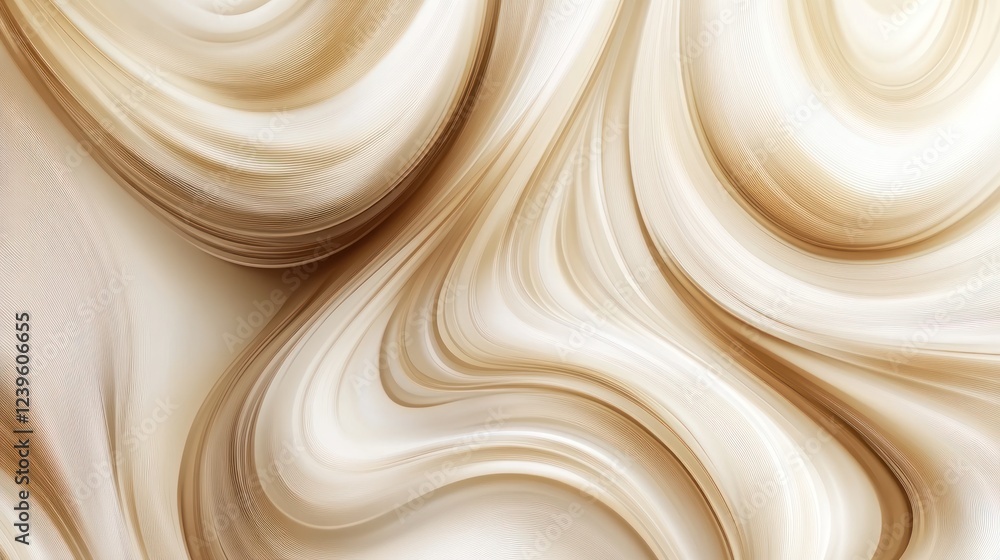 Poster abstract flowing cream colored wavy background with textured lines
