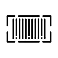 Striped Barcode Icon: Vertical Lines Design Element for Digital Projects and Branding ui ux tag app 