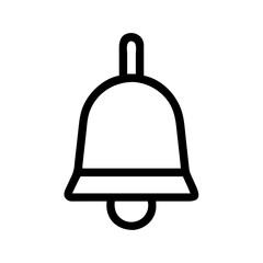 Simple Bell Icon: Minimalist Notification Symbol, Clean Design, App Interface Element, User         