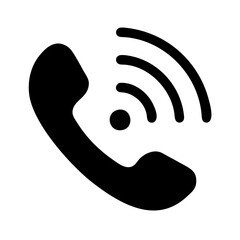 Ringing Phone Icon: Classic Communication Symbol, Vector Illustration, Perfect for Websites, Apps,  