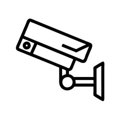 Sleek Surveillance: Tilted Security Camera Icon - Modern Design for Safety and Security Applications