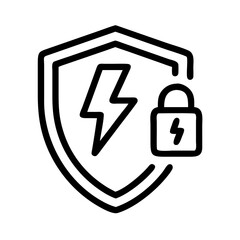 Electric Shield: Secure Your Digital Fortress. Powerful lightning bolt icon inside a protective     