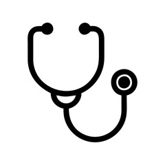 Classic Stethoscope Icon: Simple, Clean Medical Symbol for Healthcare Designs doctor clinic vector  
