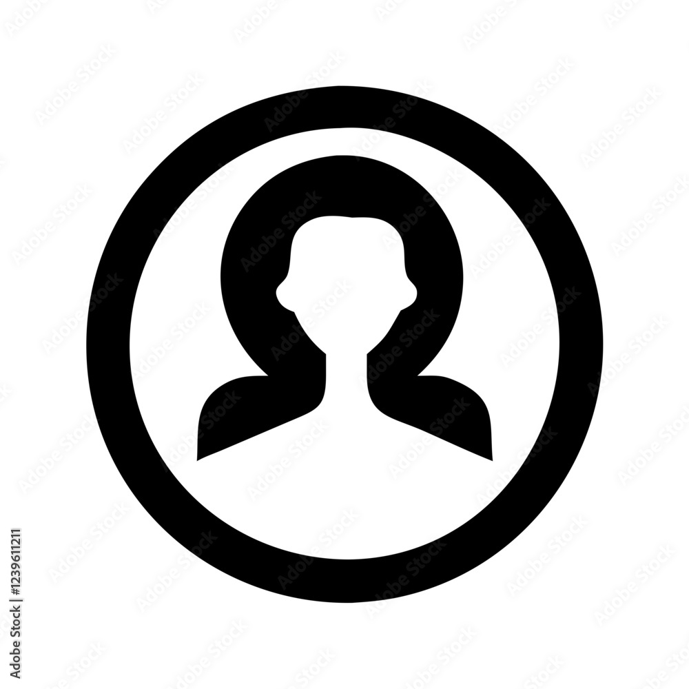 Poster mysterious user profile icon: sleek silhouette head for modern websites and apps ui ux dark human
