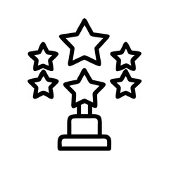 Shining Star Trophy Icon: Award, Achievement, Success, Victory, Prize, Celebration, Competition,    