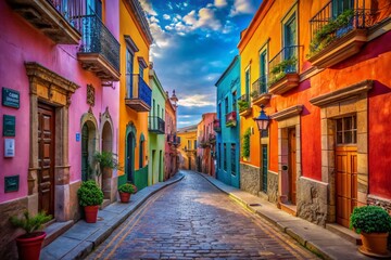 Obraz premium Breathtaking Alleyway in Vibrant Zacatecas City