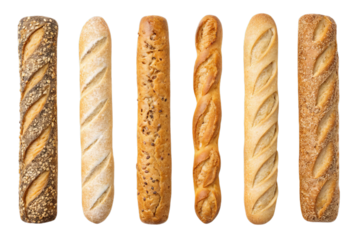 Assortment of Freshly Baked Baguettes