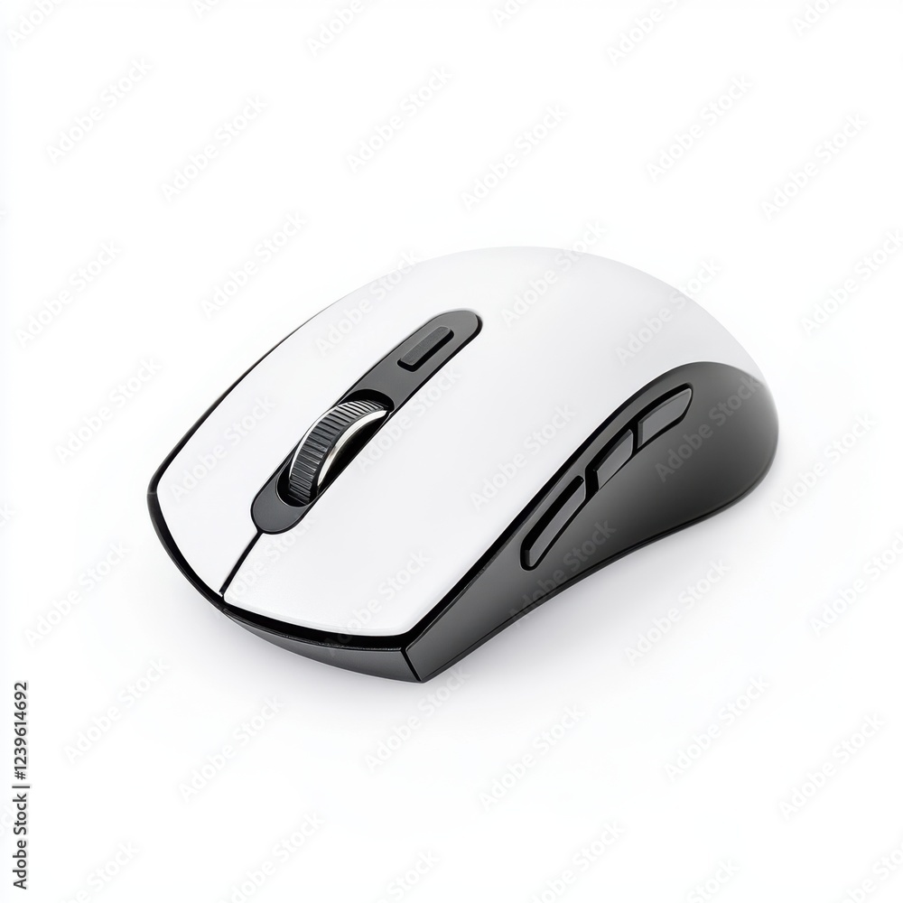 Poster sleek and modern wireless computer mouse on minimalist background for technology and office use