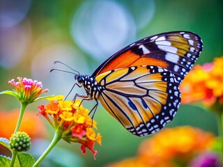 Fototapeta premium Butterfly Nectar Blossom Tilt-Shift