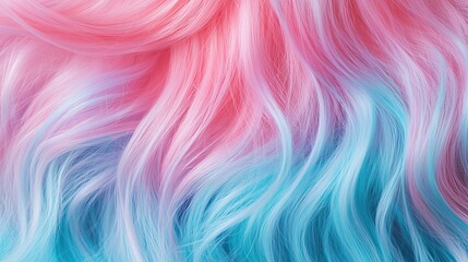Closeup of vibrant neon dyed hair showcasing unique texture and color blending