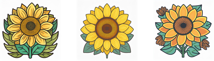 Fototapeta premium Triple red poppy image, double exposure effect, vibrant colors, botanical illustration style.