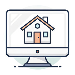 Fototapeta premium house icon on metal button