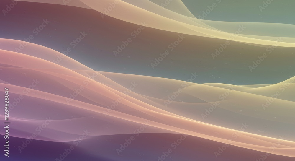 Aufkleber elegant colorful waves in abstract gradient design background
