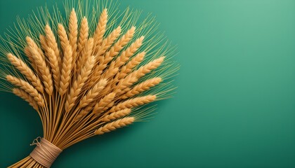 Elegant Wheat Bouquet in Floral Vase