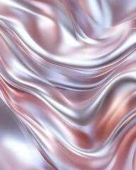 Obraz premium Abstract Draped Fabric in Pink and Silver Tones