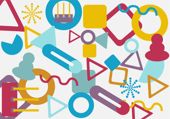 Geometric abstract seamless pattern Minimalistic style and bright patterns