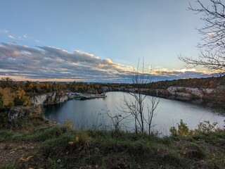 ZAKRZOWEK SWIMMING POOL, a turquoise-filled quarry near Krakow known as the Polish Maldives, popular for recreation and diving neak Krakow town
