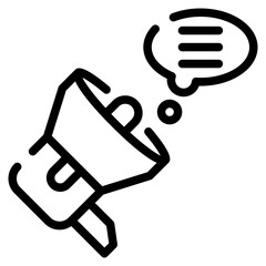 Advertising Line Icon