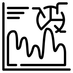 Analytic Chart Line Icon