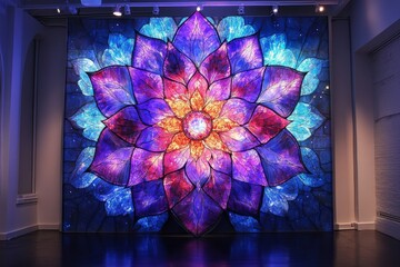 UV reactive mandala art installation