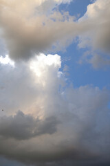 Sky replacement golden sunset clouds blue