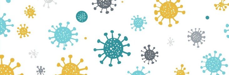 Fototapeta premium Abstract design with a focus on the coronavirus, incorporating medical genetics and bacteriological microorganisms. Browse my portfolio for similar visuals.