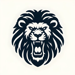 Obraz premium Strength in Lines: Tribal Lion Face