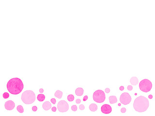 Japanese color frame watercolor polka dots cherry blossom vector illustration title background