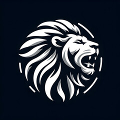 Fototapeta premium Wild Authority: Stylized Lion Head