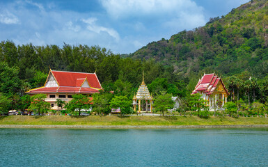 Fototapeta premium Temple of the black monk in Thailand
