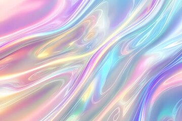Obraz premium Abstract Iridescent Pastel Swirls