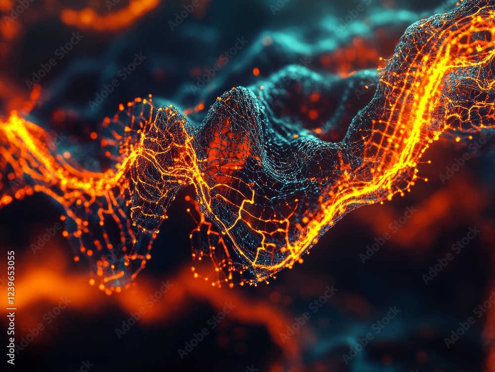 Poster a vivid microscopic visualization of colorful virus particles, emphasizing the dynamic and vivid asp