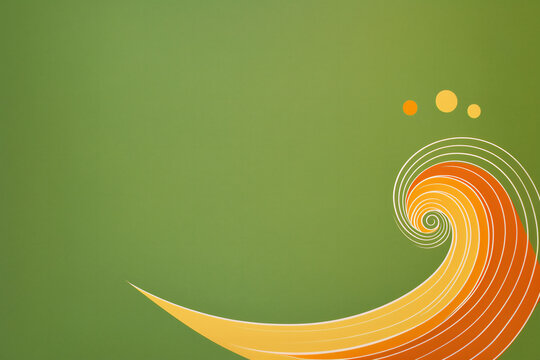 P Vibrant green background with playful spira