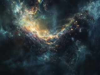 Fototapeta premium abstract technology background showcases a fusion of media technology in space, incorporating mixed media elements to create a visually dynamic and futuristic representation of intersection between