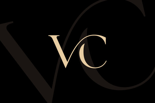 VC or CV letter logo icon design. Classic style luxury initials monogram.