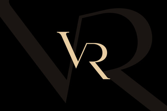 VR or RV letter logo icon design. Classic style luxury initials monogram.