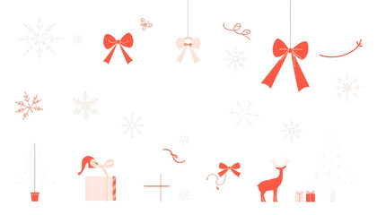 Set of elements for Christmas design , with white tonespng